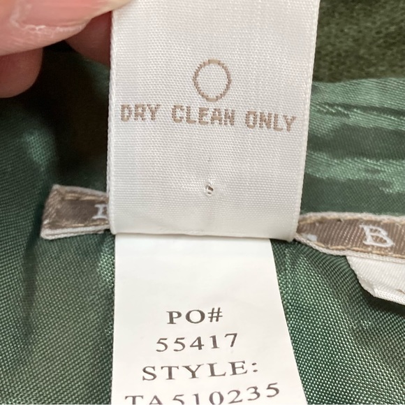 Isabella Bird Womens Velvet Trench Coat Size 10 Green - Picture 14 of 15